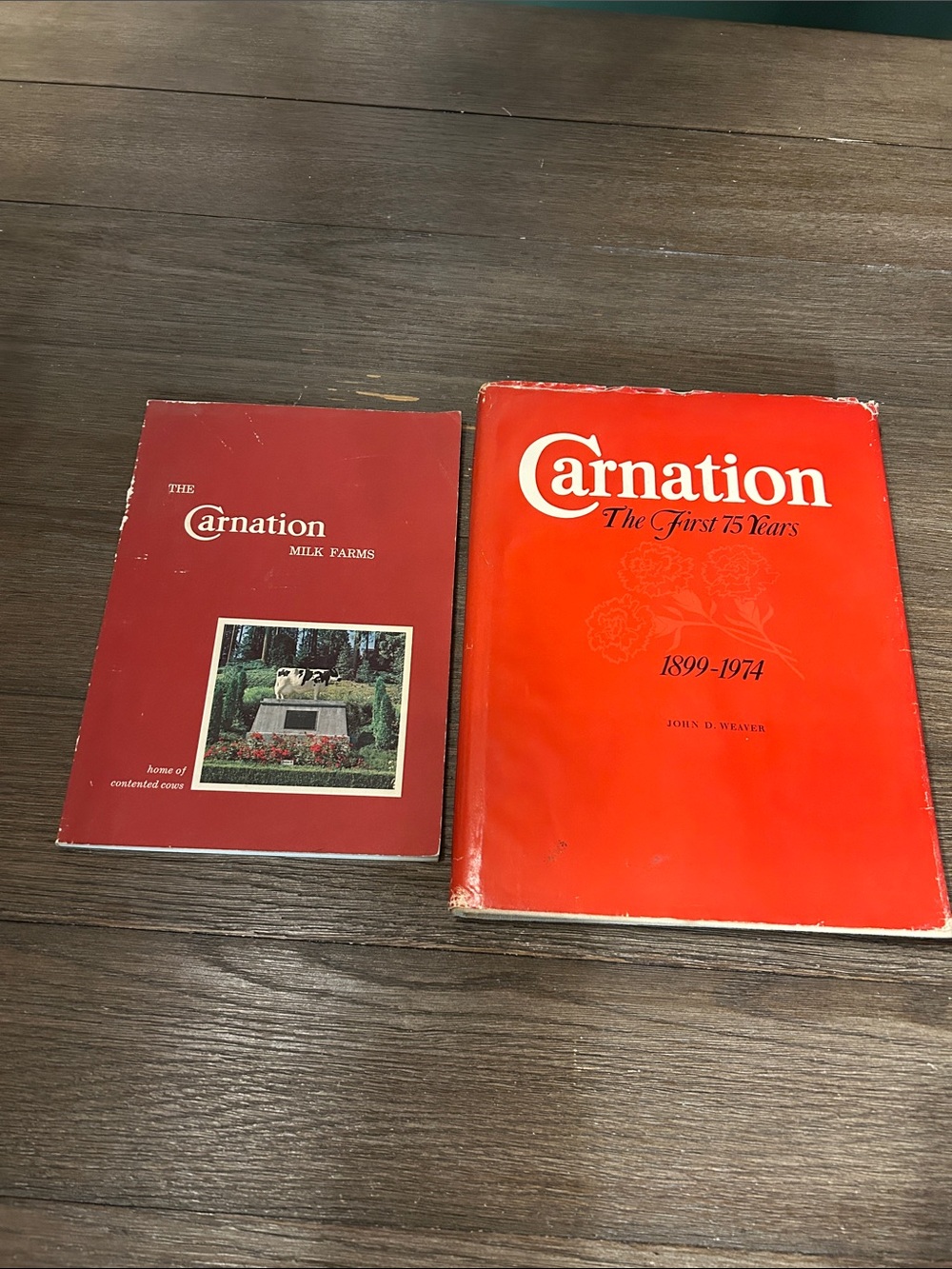 Vintage Carnation Milk history book and softcover advertising book. 1970’s